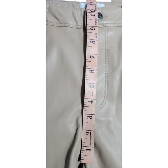 Vegan Faux Leather Pants Kensie jeans sz 6/28 Mid Rise Straight Leg Makeup - Picture 8 of 9